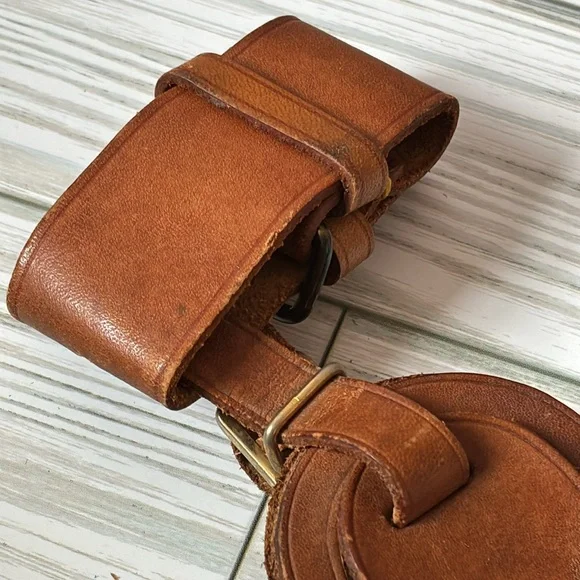 Louis Vuitton Leather Luggage Tag and Poignet set of 2